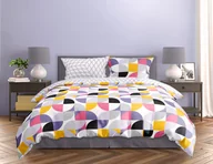 Pościel - FARO Pościel satyna bawełniana premium 220x200+2x70x80 cm Milagro Verde Nowoczesne wzory - miniaturka - grafika 1