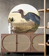 Tapety - Dots Bird Grass - samoprzylepna tapeta w kształcie koła - miniaturka - grafika 1