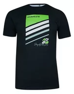 Koszulki męskie - Granatowy T-shirt Bawełniany, z Nadrukiem, Męski, Krótki Rękaw, U-neck -PAKO JEANS - Pako Jeans - miniaturka - grafika 1
