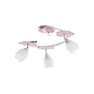 Lampy sufitowe - Lampa wisząca MARIA różowo-biała 3 x E14 x 40W wym: 33 x 43 x 43 cm Alfa - miniaturka - grafika 1