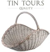 Akcesoria kominkowe - DUŻY SZARY WIKLINOWY KOSZ KOMINKOWY 67x47x28/44 cm - miniaturka - grafika 1