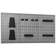 Panele podłogowe - vidaXL Płyta wolnostojąca  Ścienne płyty perforowane 3 szt. 40x58 cm stal 145351 - miniaturka - grafika 1