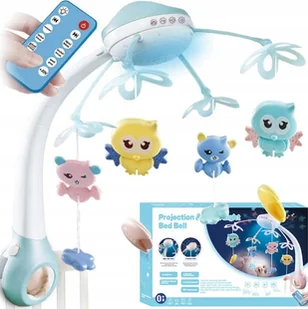 KARUZELA DO ŁÓŻECZKA 500 MELODII BMT-1 RÓŻOWA - Karuzele dla niemowląt - miniaturka - grafika 1