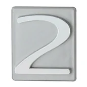 Akcesoria do drzwi - Cyfra "2" INV srebrna - miniaturka - grafika 1