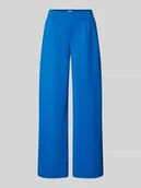 Spodnie damskie - Spodnie materiałowe z szeroką nogawką i zakładkami w pasie model ‘KATE’ - miniaturka - grafika 1