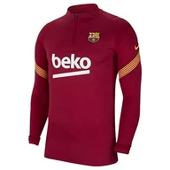 Koszulki i topy damskie - Nike Unisex dzieci Fcb Y Nk Dry Strke Dril Top T-shirt z długim rękawem szlachetny czerwony/szlachetny czerwony/amarillo/(amarillo) (pełny spon-plyr) S - miniaturka - grafika 1