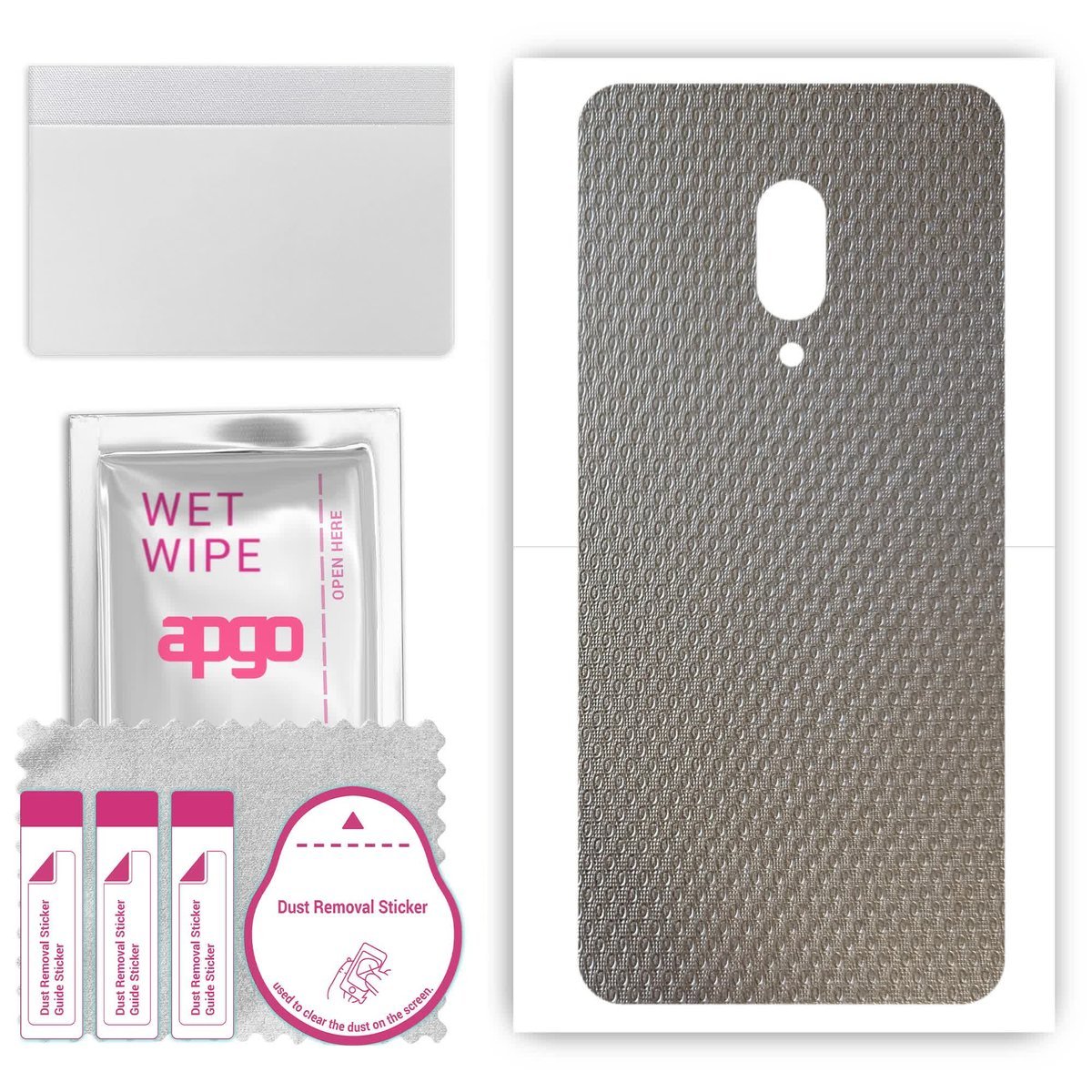 Folia naklejka skórka strukturalna na TYŁ do Sharp Aquos Zero2 - Aluminium krople - apgo SKINS