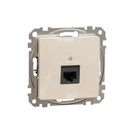 Gniazdka elektryczne - Schneider Gniazdo internetowe RJ45 kat.6 UTP SEDNA Design & Elements beżowy - miniaturka - grafika 1
