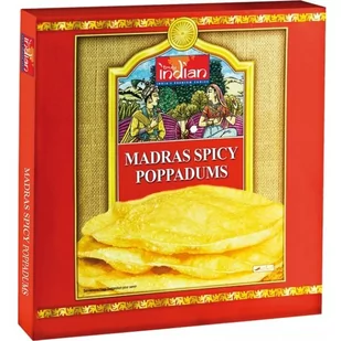 Indyjskie placki papadam, pikantne 112g, 13-15 szt. - Truly Indian - Szybkie dania obiadowe - miniaturka - grafika 1