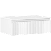 Szafki łazienkowe - Mexen Rivel szafka łazienkowa podumywalkowa 70 cm z blatem, 1 szuflada, ryflowana , biała mat - 91A20-07023-1-BFC01 - miniaturka - grafika 1
