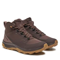 Buty trekkingowe damskie - Trekkingi Salomon Outsnap Climasalomon™ Waterproof L47685100 Brązowy - miniaturka - grafika 1