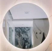 Lustra - Lustro łazienkowe Luna okrągłe z oświetleniem LED fi 80 cm BD art IP 44 - miniaturka - grafika 1