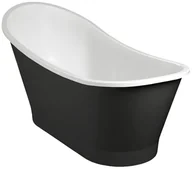 Wanny - Omnires Marble+ Venezia 159,5x70 biało-czarny połysk Venezia159CP - miniaturka - grafika 1