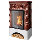 Piece wolnostojące - ABX Piec kaflowy Britania Exclusive cokół biały - Brązowy - miniaturka - grafika 1