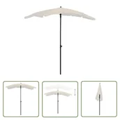Parasole ogrodowe - The Living Store Parasol ogrodowy na słupku - 200x130 cm - piaskowy - Parasol Ogrodowy - miniaturka - grafika 1
