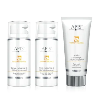 Apis Zestaw kosmetyków z witaminą C Vitamin Balance serum, krem i maska - Zestawy kosmetyków damskich - miniaturka - grafika 1