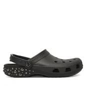 Klapki i japonki damskie - Klapki Crocs Classic Studded 211596 Czarny - miniaturka - grafika 1