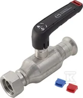 Zawory i kraniki - Zawór kulowy z półśrubunkiem z płaskim uszczelnieniem GW Inox - 22 G3/4" - miniaturka - grafika 1