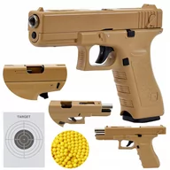 Zabawki militarne - PISTOLET KARABIN NA KULKI GLOCK 17 REPLIKA ASG 6MM - miniaturka - grafika 1