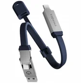 Kable USB - Kabel USB Energea Kabel Sheath Key 2w1 USB-C do USB-C/USB-A 480Mbps 60W 15cm niebieski - miniaturka - grafika 1