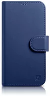 Etui i futerały do telefonów - iCarer Wallet Case 2in1 etui iPhone 14 Pro skórzany pokrowiec z klapką Anti-RFID niebieski (WMI14220726-BU) - miniaturka - grafika 1