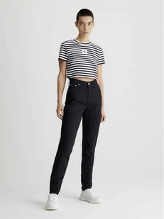 Calvin Klein Dżinsy - Mom fit - w kolorze czarnym - Spodenki damskie - miniaturka - grafika 1