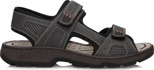 Rieker Sandals 26156-47 szary 45 - Sandały męskie - miniaturka - grafika 1