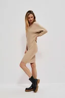 Sukienki - Sukienka z prążkowanej dzianiny-S - miniaturka - grafika 1