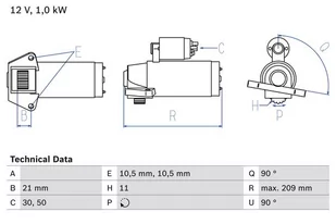 BOSCH Rozrusznik 0 986 023 610 - Rozruszniki - miniaturka - grafika 1