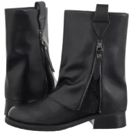 Botki damskie - Botki Czarne K7213-01/00-8 (MA1444-a) Maciejka - miniaturka - grafika 1