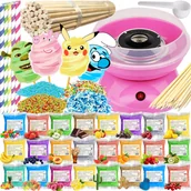 Inne urządzenia gastronomiczne - Zestaw Maszyna do Waty Cukrowej + Cukier 24x 100g Saszetki+ Patyki+ Posypki - miniaturka - grafika 1