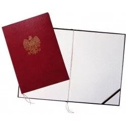 WARTA Okładka na dyplom z orłem 339-075 bordowa - Dyplomy i okładki - miniaturka - grafika 1