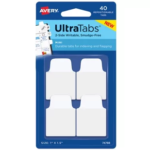 Zakładki indeksujące Avery 25,4x38,1 40 szt. białe - Zakładki indeksujące - miniaturka - grafika 1