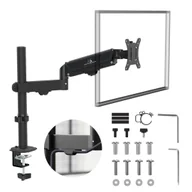Akcesoria do monitorów - MACLEAN UCHWYT NA MONITOR, SPRĘŻYNA GAZOWA, 17"-32", 2-10KG, CZARNY MC-135 - miniaturka - grafika 1