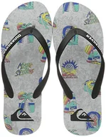 Klapki i japonki męskie - Quiksilver Męskie klapki Molokai Island Pulse, czarny - Czarny Bia?y Czarny - 42 EU - miniaturka - grafika 1