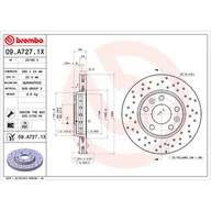 Tarcze hamulcowe - Tarcza hamulcowa BREMBO 09.A727.1X - miniaturka - grafika 1
