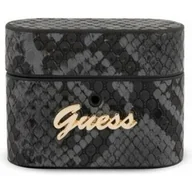Akcesoria do słuchawek - GUESS Etui GUESS Python Collection do Apple Airpods Pro Czarny GUACAPPUSNSMLBK - miniaturka - grafika 1