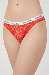 Majtki damskie - Calvin Klein Underwear Underwear figi (3-pack) kolor czerwony z koronki - grafika 1