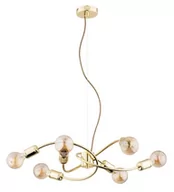 Lampy sufitowe - Karuzo lampa wisząca 6-punktowa złota 63163 - miniaturka - grafika 1