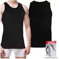 Koszulki męskie - Cornette Koszulka Męska Bezrękawnik Bawełniana 213 Czarna Rozmiar 2XL - miniaturka - grafika 1