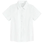 Koszulki dla dziewczynek - Cool Club, Koszula dziewczęca z krótkim rękawem, biała - miniaturka - grafika 1