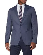 Kurtki męskie - s.Oliver BLACK LABEL Męska kurtka garniturowa, Niebieski (niebieski Dobby 58k4), 54-L - miniaturka - grafika 1