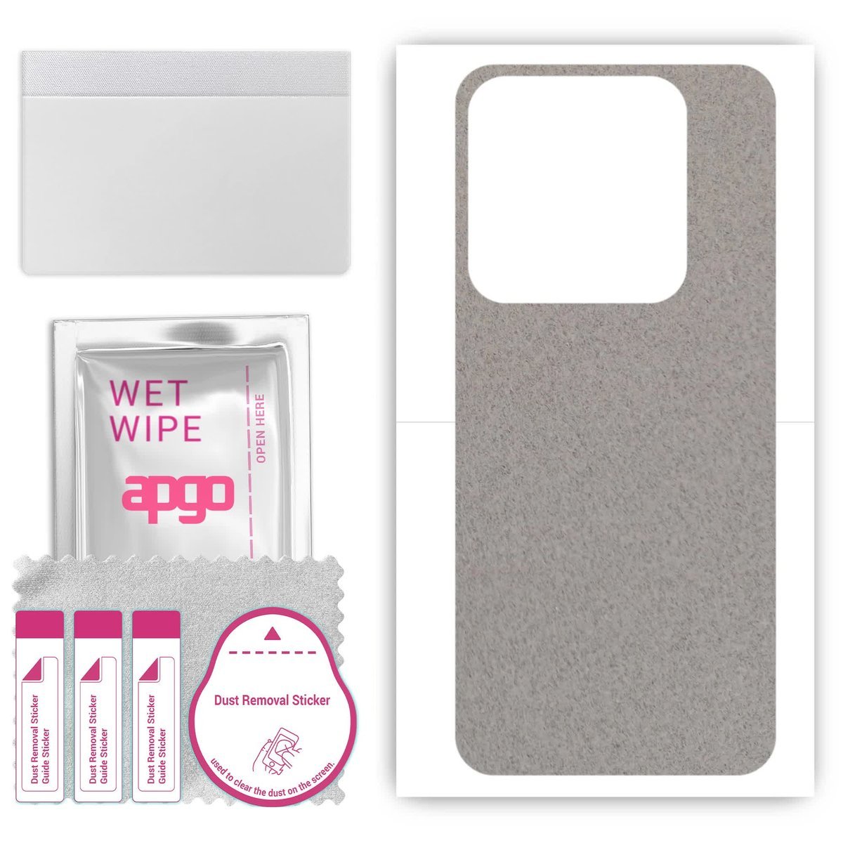 Folia naklejka skórka strukturalna na TYŁ Zamsz do Xiaomi 14 - Zamsz Szary - apgo SKINS