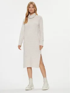 Noisy May Sukienka dzianinowa 27026911 Écru Comfort Fit - Sukienki - miniaturka - grafika 1