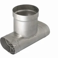 Kominy i akcesoria - Trójnik redukcyjny owal 120x200/O180 0,5mm do kotłów na pellet - miniaturka - grafika 1