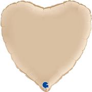 Balony i akcesoria - Balon Foliowy - Satynowe kremowe serce 46 cm,  Grabo - miniaturka - grafika 1