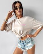 Koszulki i topy damskie - T-shirt damski OLAVOGA ONE 2024 beż M - Fashionplace - miniaturka - grafika 1
