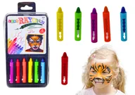 Zabawki kreatywne - Zestaw Kredek Do Malowania Twarzy Kolorowe 6 Sztuk - miniaturka - grafika 1