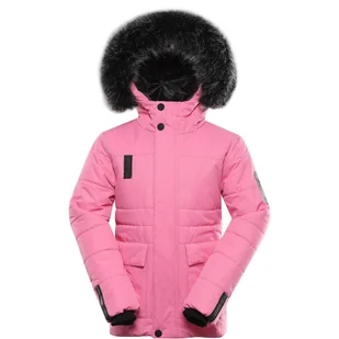 Wodoodporna kurtka zimowa dla dzieci Alpine Pro Werdo Pink 164-170 - Kurtki i płaszcze dla dziewczynek - miniaturka - grafika 1