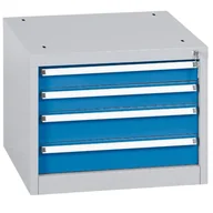 Szafy i regały magazynowe - B2B Partner Kontenery warsztatowe BL 1000 XB35-4TG-A grey/blue - miniaturka - grafika 1